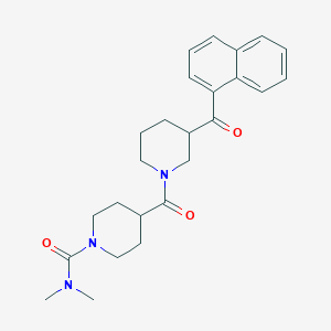 molecular formula C25H31N3O3 B4531777 N,N-dimethyl-4-{[3-(1-naphthoyl)-1-piperidinyl]carbonyl}-1-piperidinecarboxamide 