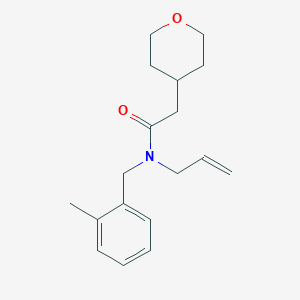 molecular formula C18H25NO2 B4531961 N-allyl-N-(2-methylbenzyl)-2-(tetrahydro-2H-pyran-4-yl)acetamide 