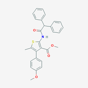 molecular formula C28H25NO4S B453206 Methyl 2-[(diphenylacetyl)amino]-4-(4-methoxyphenyl)-5-methyl-3-thiophenecarboxylate 