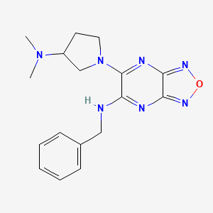 molecular formula C17H21N7O B4532085 N-benzyl-5-[3-(dimethylamino)pyrrolidin-1-yl]-[1,2,5]oxadiazolo[3,4-b]pyrazin-6-amine 