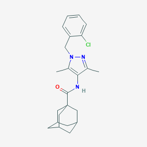 molecular formula C23H28ClN3O B453236 N-[1-(2-chlorobenzyl)-3,5-dimethyl-1H-pyrazol-4-yl]-1-adamantanecarboxamide 