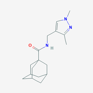 molecular formula C17H25N3O B453238 N-[(1,3-dimethyl-1H-pyrazol-4-yl)methyl]-1-adamantanecarboxamide 