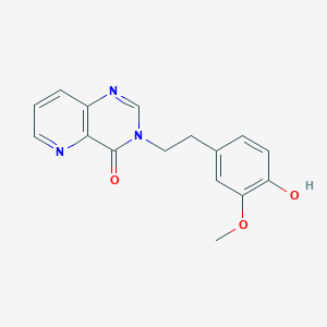 molecular formula C16H15N3O3 B4532405 3-[2-(4-Hydroxy-3-methoxyphenyl)ethyl]pyrido[3,2-d]pyrimidin-4-one 