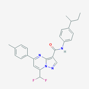 molecular formula C25H24F2N4O B453255 N-(4-sec-butylphenyl)-7-(difluoromethyl)-5-(4-methylphenyl)pyrazolo[1,5-a]pyrimidine-3-carboxamide 