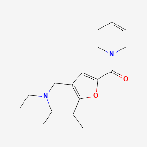 molecular formula C17H26N2O2 B4532651 N-{[5-(3,6-dihydropyridin-1(2H)-ylcarbonyl)-2-ethyl-3-furyl]methyl}-N-ethylethanamine 