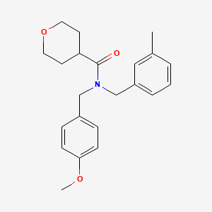 molecular formula C22H27NO3 B4532819 N-(4-methoxybenzyl)-N-(3-methylbenzyl)tetrahydro-2H-pyran-4-carboxamide 