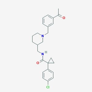 molecular formula C25H29ClN2O2 B4532934 N-{[1-(3-acetylbenzyl)-3-piperidinyl]methyl}-1-(4-chlorophenyl)cyclopropanecarboxamide 