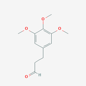 molecular formula C12H16O4 B045330 Benzenepropanal, 3,4,5-trimethoxy- CAS No. 121667-78-5