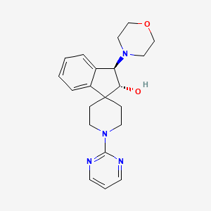 molecular formula C21H26N4O2 B4533028 (1R,2R)-1-morpholin-4-yl-1'-pyrimidin-2-ylspiro[1,2-dihydroindene-3,4'-piperidine]-2-ol 