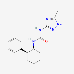 molecular formula C17H23N5O B4533241 N-(1,5-dimethyl-1H-1,2,4-triazol-3-yl)-N'-[rel-(1R,2S)-2-phenylcyclohexyl]urea trifluoroacetate 