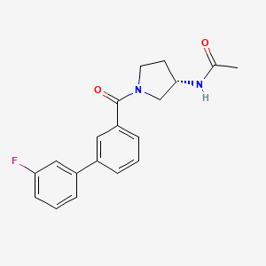 molecular formula C19H19FN2O2 B4533391 N-{(3S)-1-[(3'-fluorobiphenyl-3-yl)carbonyl]pyrrolidin-3-yl}acetamide 