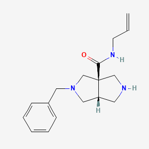 molecular formula C17H23N3O B4533448 (3aR,6aR)-5-benzyl-N-prop-2-enyl-1,2,3,4,6,6a-hexahydropyrrolo[3,4-c]pyrrole-3a-carboxamide 