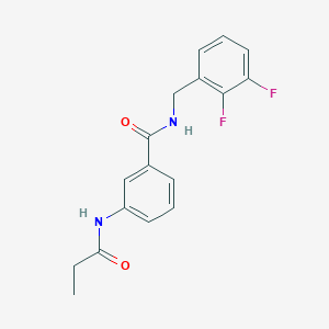 molecular formula C17H16F2N2O2 B4533578 N-(2,3-difluorobenzyl)-3-(propionylamino)benzamide 