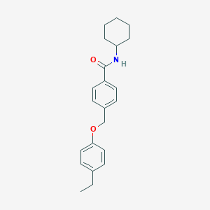 molecular formula C22H27NO2 B453361 N-cyclohexyl-4-[(4-ethylphenoxy)methyl]benzamide 