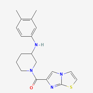 molecular formula C19H22N4OS B4533913 N-(3,4-dimethylphenyl)-1-(imidazo[2,1-b][1,3]thiazol-6-ylcarbonyl)-3-piperidinamine 