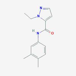 molecular formula C14H17N3O B453392 N-(3,4-dimethylphenyl)-1-ethyl-1H-pyrazole-5-carboxamide 