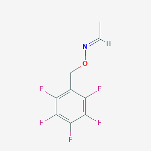 molecular formula C9H6F5NO B045341 Acetaldehyde-O-pentafluorophenylmethyl-oxime CAS No. 114611-59-5