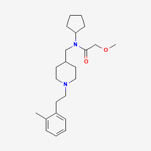 molecular formula C23H36N2O2 B4534110 N-cyclopentyl-2-methoxy-N-[[1-[2-(2-methylphenyl)ethyl]piperidin-4-yl]methyl]acetamide 