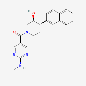 molecular formula C22H24N4O2 B4534239 [2-(ethylamino)pyrimidin-5-yl]-[(3S,4S)-3-hydroxy-4-naphthalen-2-ylpiperidin-1-yl]methanone 