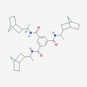 molecular formula C36H51N3O3 B453433 N,N',N''-tris[1-(bicyclo[2.2.1]hept-2-yl)ethyl]benzene-1,3,5-tricarboxamide 