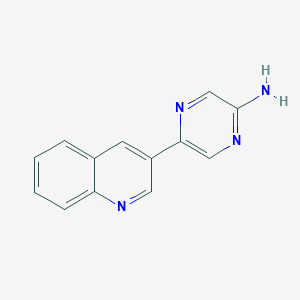 molecular formula C13H10N4 B4534454 5-Quinolin-3-ylpyrazin-2-amine 