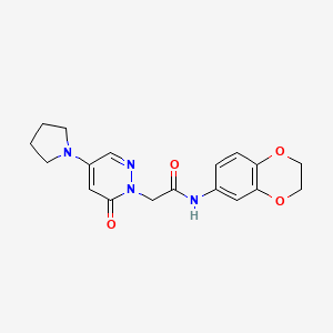 molecular formula C18H20N4O4 B4534562 N-(2,3-dihydro-1,4-benzodioxin-6-yl)-2-(6-oxo-4-pyrrolidin-1-ylpyridazin-1-yl)acetamide 