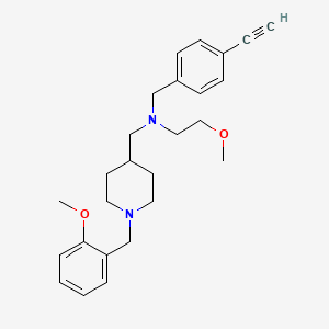 molecular formula C26H34N2O2 B4534766 N-[(4-ethynylphenyl)methyl]-2-methoxy-N-[[1-[(2-methoxyphenyl)methyl]piperidin-4-yl]methyl]ethanamine 