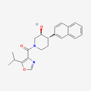 molecular formula C22H24N2O3 B4534852 [(3S,4S)-3-hydroxy-4-naphthalen-2-ylpiperidin-1-yl]-(5-propan-2-yl-1,3-oxazol-4-yl)methanone 