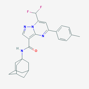 molecular formula C25H26F2N4O B453486 N-(1-adamantyl)-7-(difluoromethyl)-5-(4-methylphenyl)pyrazolo[1,5-a]pyrimidine-3-carboxamide 