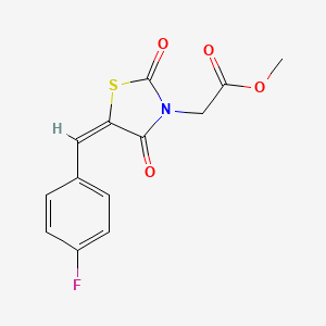 molecular formula C13H10FNO4S B4535133 methyl [(5E)-5-(4-fluorobenzylidene)-2,4-dioxo-1,3-thiazolidin-3-yl]acetate 