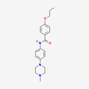 molecular formula C21H27N3O2 B4535136 N-[4-(4-methylpiperazin-1-yl)phenyl]-4-propoxybenzamide 