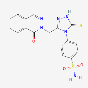 molecular formula C17H14N6O3S2 B4535208 4-(3-{[1-OXO-2(1H)-PHTHALAZINYL]METHYL}-5-SULFANYL-4H-1,2,4-TRIAZOL-4-YL)-1-BENZENESULFONAMIDE 