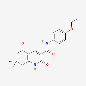 molecular formula C20H22N2O4 B4535219 N-(4-ethoxyphenyl)-7,7-dimethyl-2,5-dioxo-1,2,5,6,7,8-hexahydroquinoline-3-carboxamide 
