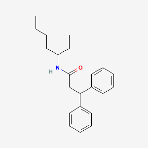 molecular formula C22H29NO B4535732 N-(heptan-3-yl)-3,3-diphenylpropanamide 