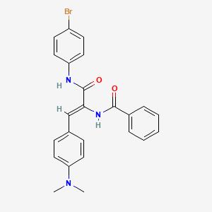 molecular formula C24H22BrN3O2 B4535758 N-[(Z)-3-(4-bromoanilino)-1-[4-(dimethylamino)phenyl]-3-oxoprop-1-en-2-yl]benzamide 