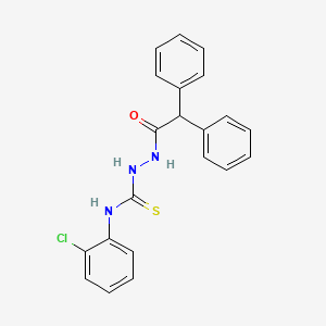 molecular formula C21H18ClN3OS B4535905 N-(2-CHLOROPHENYL)-2-(2,2-DIPHENYLACETYL)-1-HYDRAZINECARBOTHIOAMIDE 