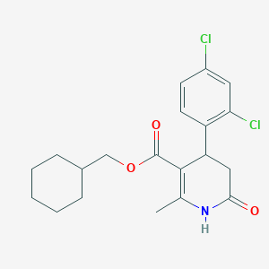 molecular formula C20H23Cl2NO3 B4536005 Cyclohexylmethyl 4-(2,4-dichlorophenyl)-2-methyl-6-oxo-1,4,5,6-tetrahydropyridine-3-carboxylate 