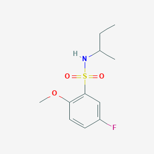 molecular formula C11H16FNO3S B4536139 N-(BUTAN-2-YL)-5-FLUORO-2-METHOXYBENZENE-1-SULFONAMIDE 