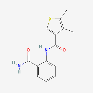 molecular formula C14H14N2O2S B4536246 N-(2-CARBAMOYLPHENYL)-4,5-DIMETHYL-3-THIOPHENECARBOXAMIDE 