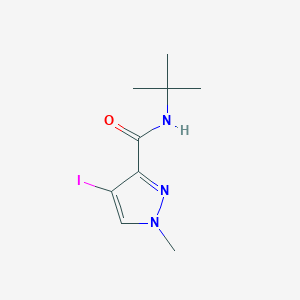 molecular formula C9H14IN3O B4536436 N-(tert-butyl)-4-iodo-1-methyl-1H-pyrazole-3-carboxamide 