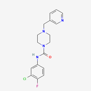 molecular formula C17H18ClFN4O B4536443 N-(3-CHLORO-4-FLUOROPHENYL)-4-[(PYRIDIN-3-YL)METHYL]PIPERAZINE-1-CARBOXAMIDE 