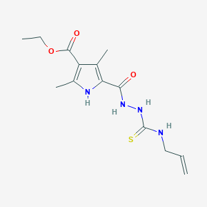 molecular formula C14H20N4O3S B4536522 ethyl 2,4-dimethyl-5-[(prop-2-enylcarbamothioylamino)carbamoyl]-1H-pyrrole-3-carboxylate 