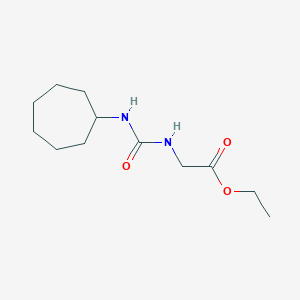 molecular formula C12H22N2O3 B4536550 ETHYL 2-{[(CYCLOHEPTYLAMINO)CARBONYL]AMINO}ACETATE 