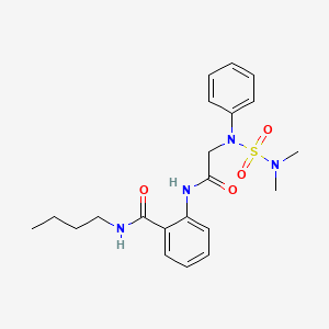 molecular formula C21H28N4O4S B4536564 N-BUTYL-2-{2-[(DIMETHYLSULFAMOYL)(PHENYL)AMINO]ACETAMIDO}BENZAMIDE 