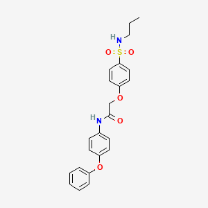 molecular formula C23H24N2O5S B4536607 N-(4-phenoxyphenyl)-2-[4-(propylsulfamoyl)phenoxy]acetamide 