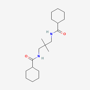 molecular formula C19H34N2O2 B4536684 N,N'-(2,2-DIMETHYL-1,3-PROPANEDIYL)DICYCLOHEXANECARBOXAMIDE 