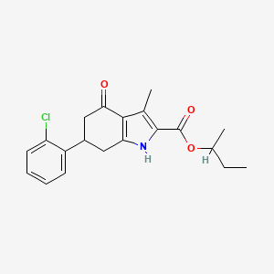 molecular formula C20H22ClNO3 B4536738 butan-2-yl 6-(2-chlorophenyl)-3-methyl-4-oxo-4,5,6,7-tetrahydro-1H-indole-2-carboxylate 
