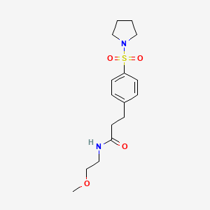 molecular formula C16H24N2O4S B4536900 N-(2-METHOXYETHYL)-3-[4-(PYRROLIDINE-1-SULFONYL)PHENYL]PROPANAMIDE 