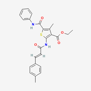 molecular formula C25H24N2O4S B4537069 ETHYL 5-(ANILINOCARBONYL)-4-METHYL-2-{[(2E)-3-(4-METHYLPHENYL)-2-PROPENOYL]AMINO}-3-THIOPHENECARBOXYLATE 