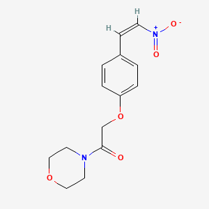 molecular formula C14H16N2O5 B4537110 1-(morpholin-4-yl)-2-{4-[(Z)-2-nitroethenyl]phenoxy}ethanone 